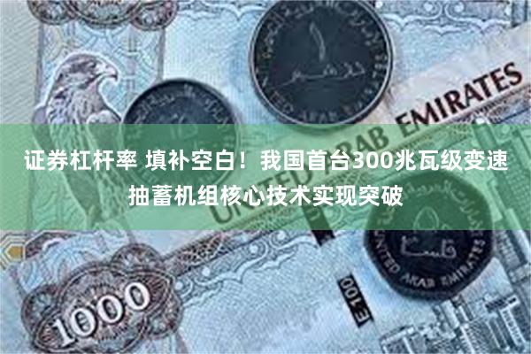 证券杠杆率 填补空白！我国首台300兆瓦级变速抽蓄机组核心技术实现突破